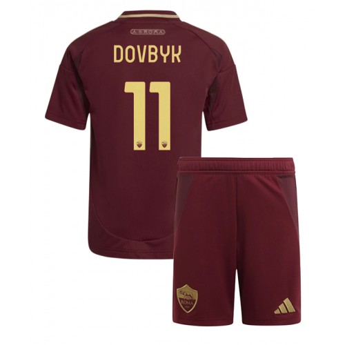 AS Roma Artem Dovbyk #11 Domaci Dres za djecu 2024-25 Kratak Rukav (+ Kratke hlače)